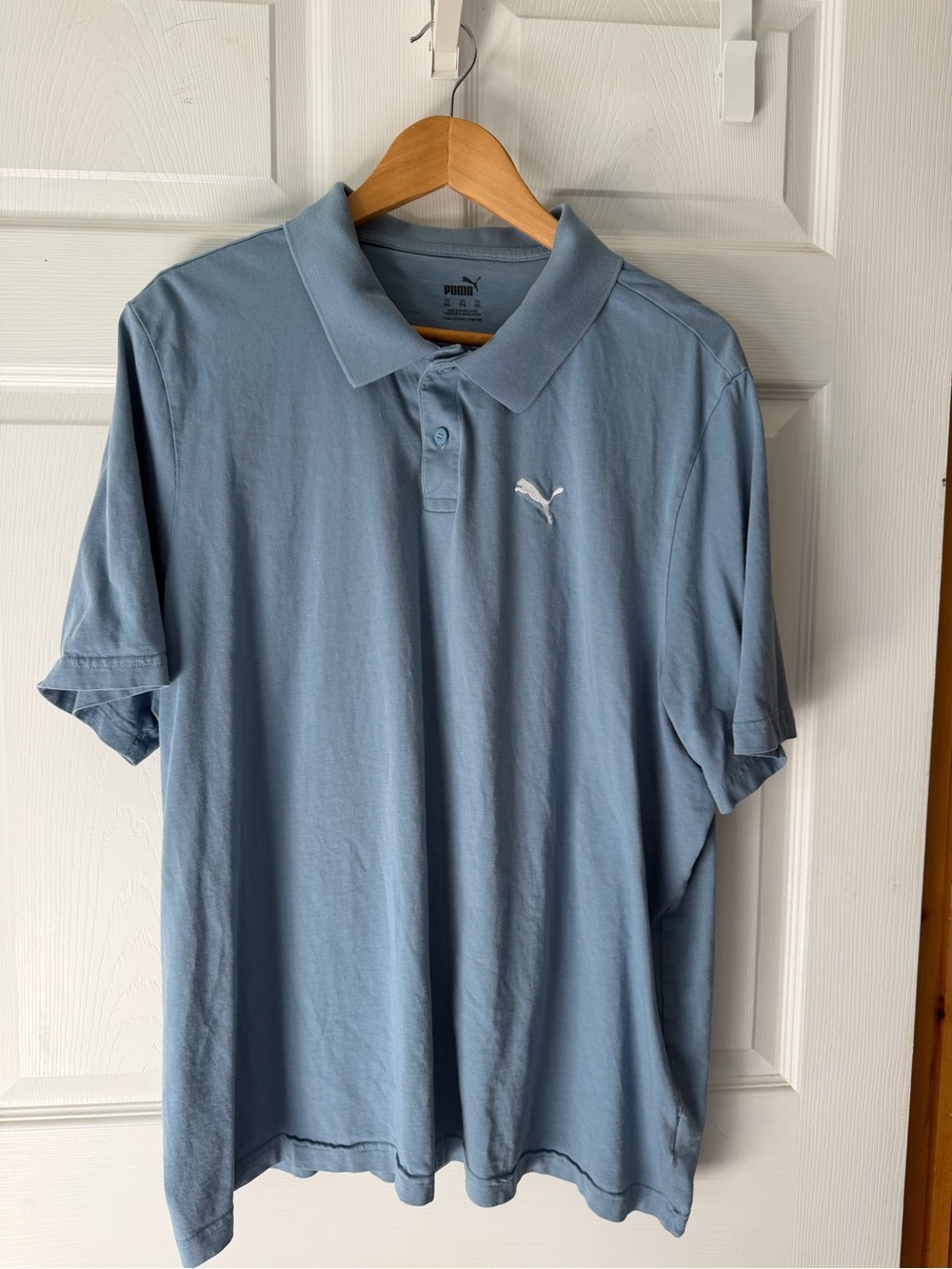 Puma Men’s Sky Blue Polo Shirt with White Logo